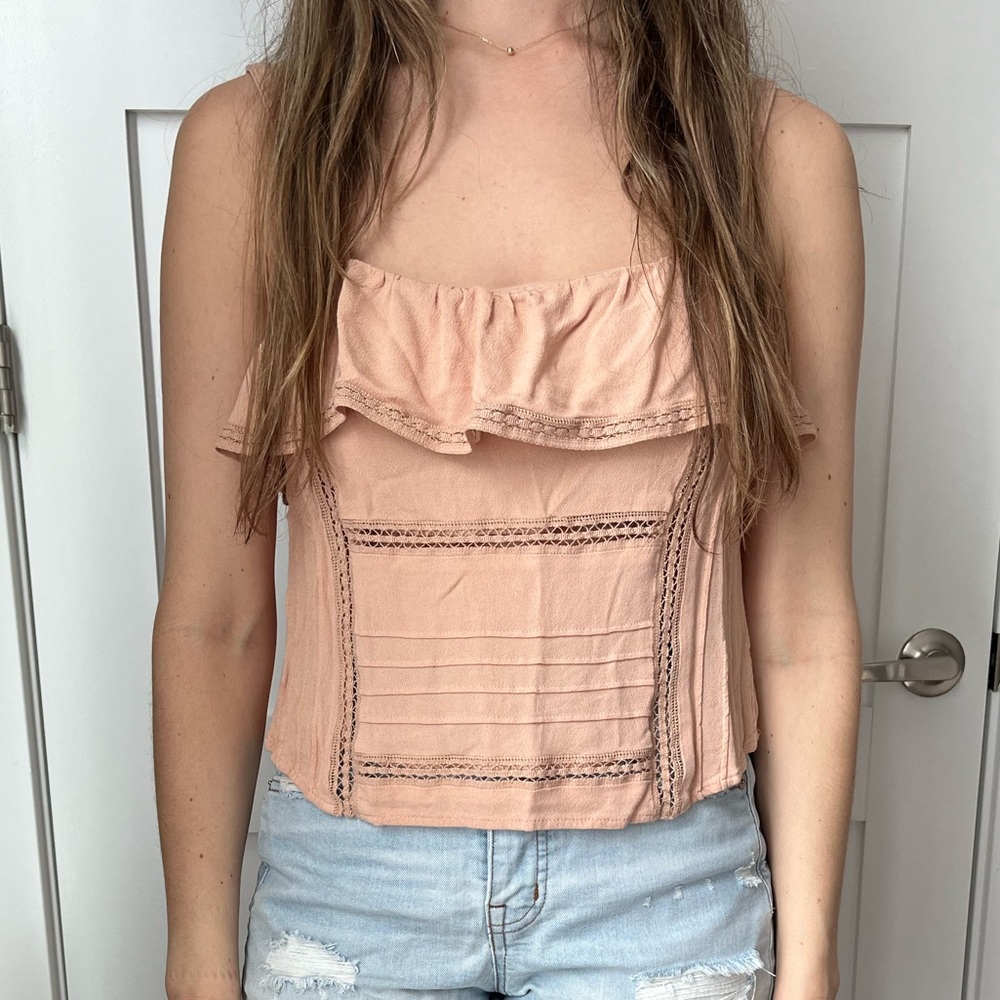 Silky Cami with Pintuck and Lace Detailing
